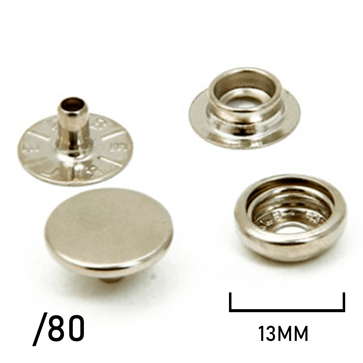 Botão de Pressão - Dallmac - Ferro - 13mm - C/200und - Ref: 150/80