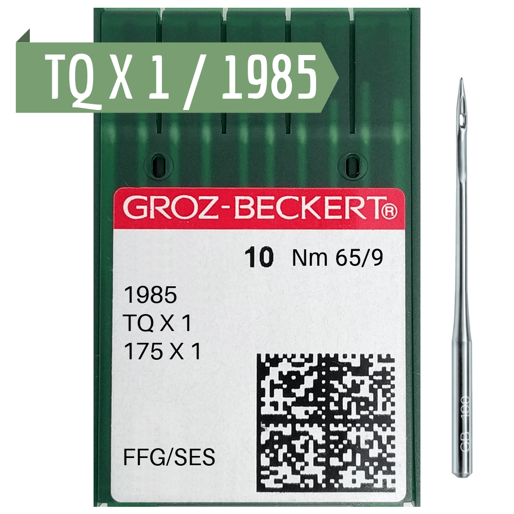 Agulha de Máquina Industrial - Groz Beckert - TQX1 - 1985 - Botoneira - C/10und