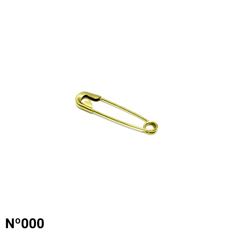 Alfinete de Segurança - Dourado - Nº000 - 1,9cm - C/100und