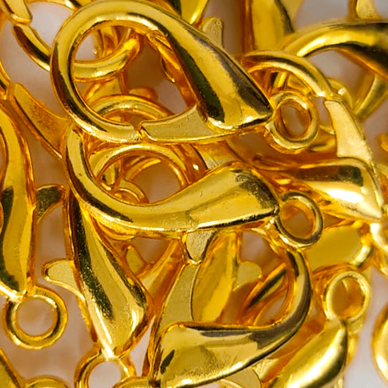 Mosquetão de Metal - Dourado - 21mm - C/20und - Ref UT-705 