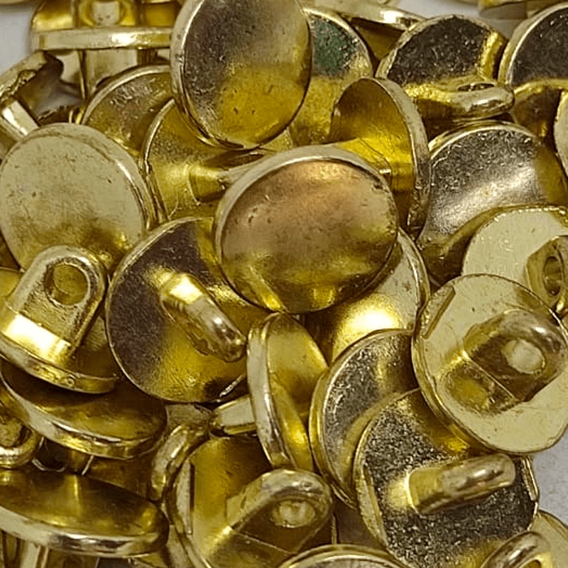 Botão Metal Pezinho - Modinha - Círculo - Dourado - Tam 18"/11,43mm - C/50und - Cód PMT11990