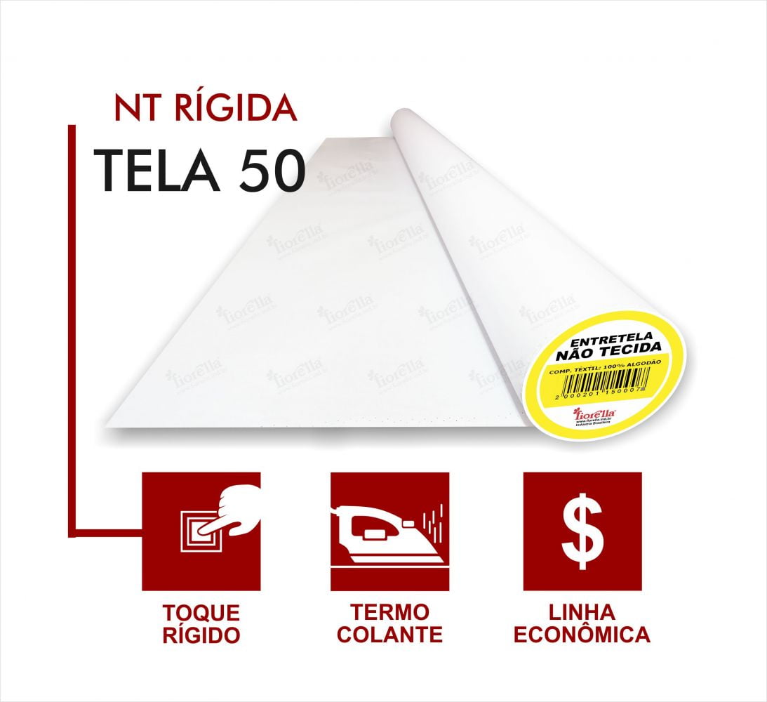 Entretela Termocolante Fiorella TC 50 - C/90cm x 50m
