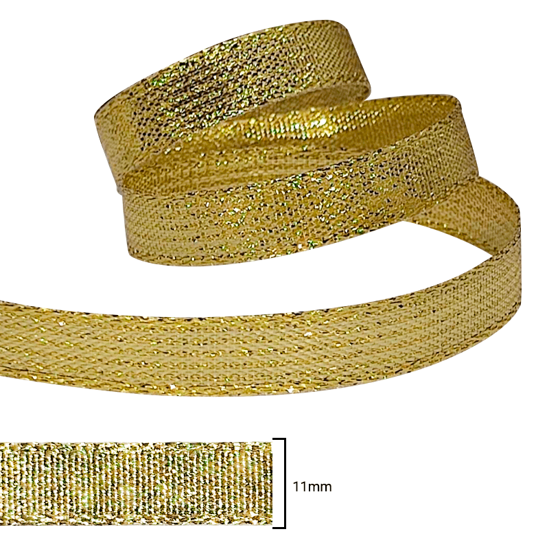 Fita Metalizada Aramada - Progresso - Ouro 203 - 11mm - C/10m - REF: M004-011