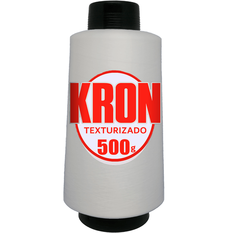 Fio para Overlock - Kron - Branco - 100% Poliéster Texturizado - C/500G