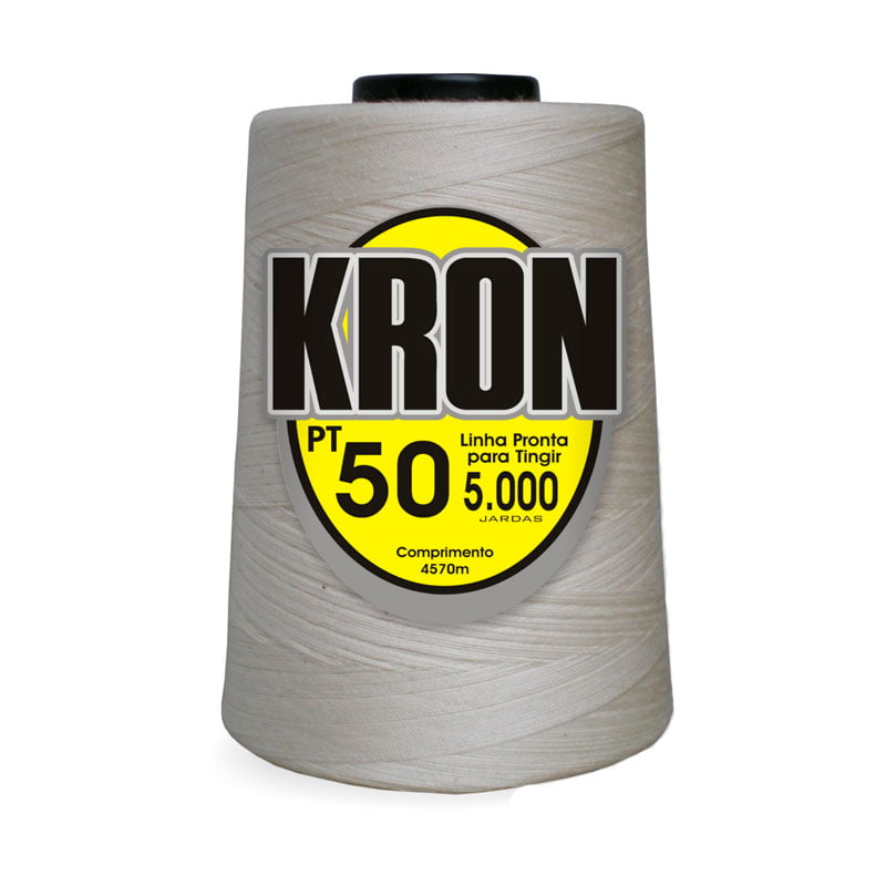 Linha para Tingimento - Kron - Cor 00 - 100% Algodão - Fio 50 - C/5.000J