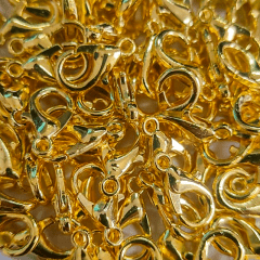Mosquetão de Metal - Dourado - 12mm - C/100und - Ref GFP-002-12-OU