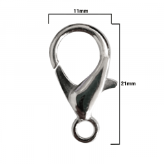 Mosquetão de Metal - Niquelado - 21mm - C/100und - Ref RO.151432