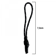 Puxador para Zíper - Emborrachado - 7,3cm - Preto - C/1und  