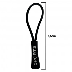Puxador para Zíper - Sports - 6,5cm - Preto - C/1und 