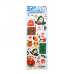 Cartela Adesiva - Natal - Sortido - Tamanho 30x11