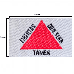 Etiqueta de Tecido - Termocolante - Bandeira de Minas Gerais - 20x33mm - C/100und