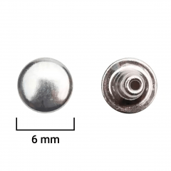 Rebite de Ferro - Niquelado - 6mm - C/1000UND - Ref 1060/60F
