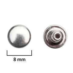 Rebite de Ferro - Niquelado - 8mm - C/1000UND - Ref 1080/90F