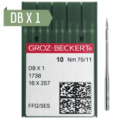 Agulha de Máquina Industrial - Groz Beckert - DBX1 - Reta Cabo Fino - C/10und