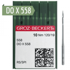 Agulha de Máquina Industrial - Groz Beckert - DOX558 - Caseadeira - Tam 120/19 - C/10und