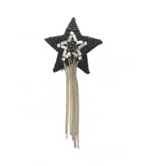 Aplique Estrela Negra - Com corrente