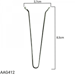 Arco em VC - Ponta Branca - 100% Inox - 8,5cm - V85 - Cód AAg412