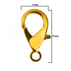 Mosquetão de Metal - Dourado - 21mm - C/100und - Ref RO.151432 