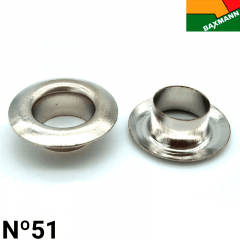 Ilhós de Alumínio - Baxmann - Nº51 - C/1000und