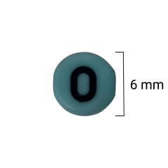 Miçanga Circular Colorida - Números Pretos Sortidos - 6mm - C/100g 