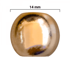 Ponteira Arredondada - Ouro - 14mm - C/100und 