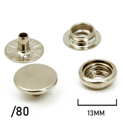 Botão de Pressão - Eberle - Ferro - 13mm - C/200und - Ref: 130/80 - Cód: 130.80.6.F