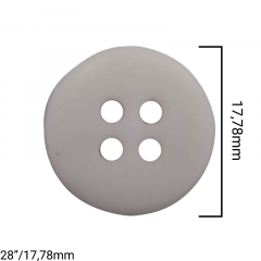 Botão de Poliéster - Branco Fosco - 4 Furos - C/144und - Cód 01486