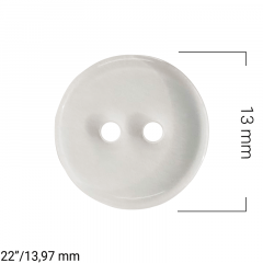 Botão de Jaleco Transparente - 2 furos - C/144und