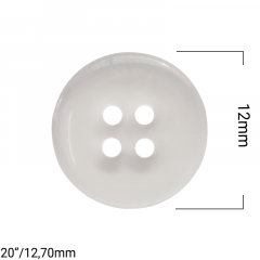 Botão de Jaleco Transparente - 4 Furos - C/144und
