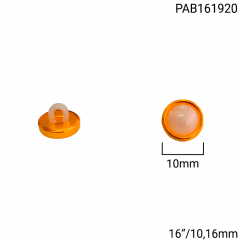 Botão Abs Pezinho - Modinha - Dourado C/Pérola - Tam 16"/10,16mm - C/144und - Cód PAB161920