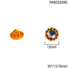 Botão Abs Pezinho - Modinha - Dourado C/Prata - Tam 20"/12,70mm - C/144und - Cód PAB202490