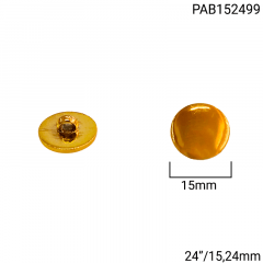 Botão Abs Pezinho - Modinha - Dourado - Tam 24"/15,24mm - C/100und - Cód PAB152499