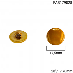 Botão Abs Pezinho - Modinha - Dourado - Tam 28"/17,78mm - C/200und - Cód PAB179028
