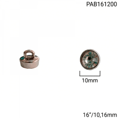 Botão ABS Pezinho - Modinha - Meio Acrílico - Prata - Tam 16"/10,16mm - C/100und - Cód PAB161200