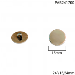 Botão Abs Pezinho - Prata - Tam 24"/15,24mm - C/250und - Cód PAB241700