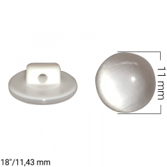 Botão Pezinho - Branco - Tam 18/11,43mm - C/200und - Cód BM-870-11
