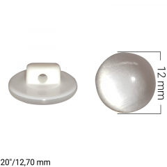 Botão Pezinho - Branco - Tam 20/12,70mm - C/200und - Cód BM-870-12.5