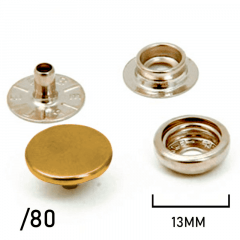 Botão de Pressão - Eberle - Latão - 13mm - C/200und - Ref: 130/80 - Cód: BT7.130.80.6.L