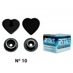 Botão de Pressão - Ritas - Coração - Nº10 - 10mm - C/200und 
