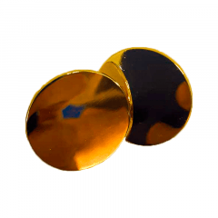 Botão Flexível Liso - Ferro - Dourado - Tam 34"/21,59 mm - C/10und