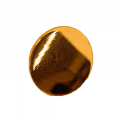 Botão Flexível Liso - Ferro - Dourado - Tam 34"/21,59 mm - C/10und