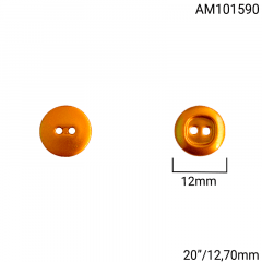 Botão ABS - Modinha - Meio Quadrado - 2 furos - Dourado -  Tam 20"/12,70mm - C/144und - CÓD AM101590
