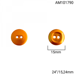 Botão ABS - Modinha - Meio Quadrado - Dourado - 2 furos - Tam 24"/15,24mm - C/144und - Cód AM101790