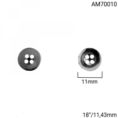 Botão Abs - Modinha - Onix - 4 furos -  Tam 18"/11,43mm - C/100und - CÓD AM70010
