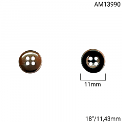Botão Abs - Modinha - Onix - 4 furos - Tam 18"/11,43mm - C/100und - CÓD AM13990