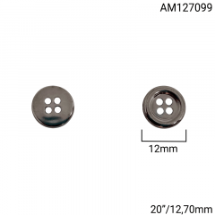Botão Abs - Modinha - Onix - 4 furos - Tam 20"/12,70mm - C/100und - Cód AM127099