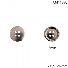 Botão Abs - Modinha - Onix - 4 furos - Tam 24"/15,24mm - C/100und - CÓD AM11990