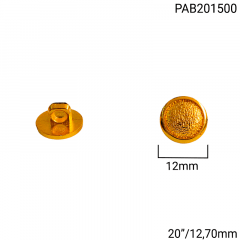 Botão ABS Pezinho - Modinha - Meio Trabalhado - Dourado - Tam 20"/12,70mm - C/100und - Cód PAB201500