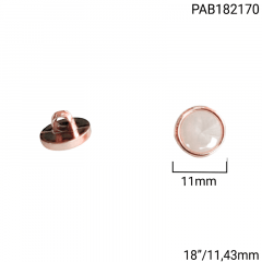 Botão ABS Pezinho - Modinha - Centro Pontiagudo Perolado - Dourado - Tam 18"/11,43mm - C/200und - Cód PAB182170