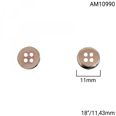 Botão Abs - Modinha - Prata - 4 furos - Tam 18"/11,43mm - C/100und - CÓD AM10990